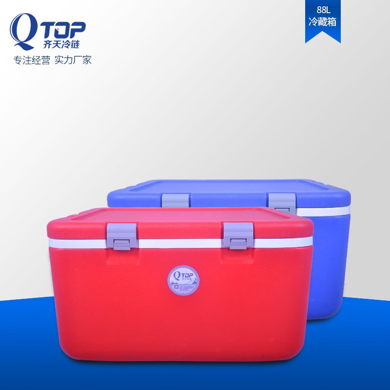 广州厂家QTOP直供88L可配餐盘团餐配送专用保温箱